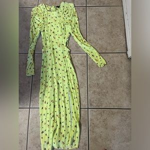 Green and floral AFRM maxi dress size XS